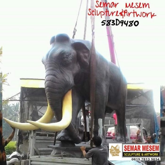 Kelik Studio Semar Mesem Patung Gajah Mamuth Seni Patung