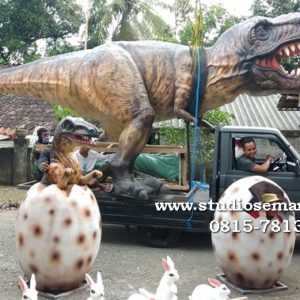 Patung Dinosaurus Komplit Patung Cetak Dino Resin Patung Taman Wisata