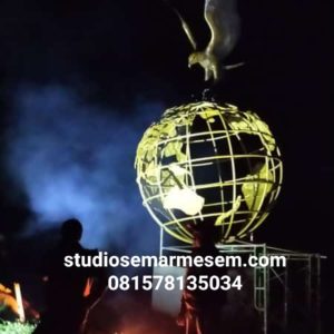 Bikin Globe Maskot Globe Bola Dunia