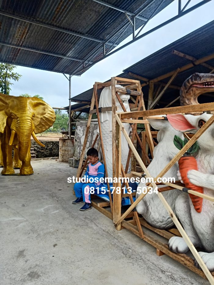 Patung Kelinci Taman Patung Dekorasi Kelinci Patung Hewan 3d